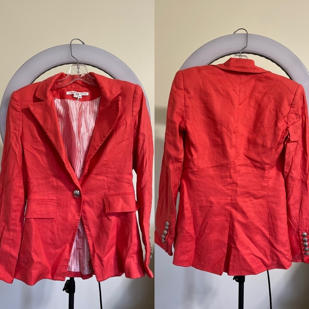 Veronica Beard Sedgwick Linen Blazer Jacket - Picture 5 of 14